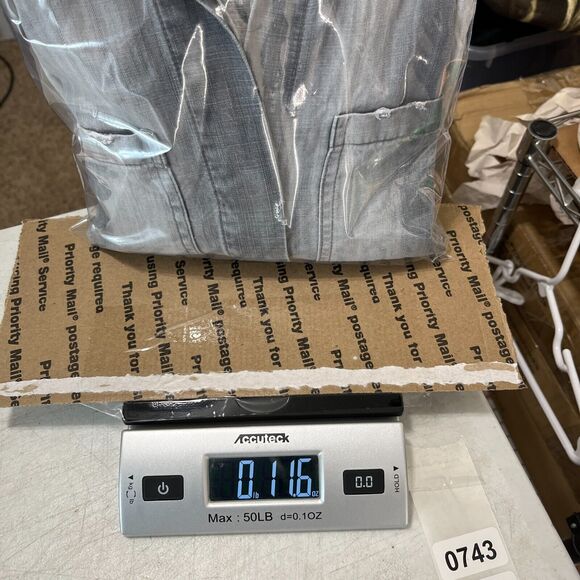 Cloth & Stone Shirt Womens Small Gray Distressed Worn Trashed Button Front - Picture 11 of 11